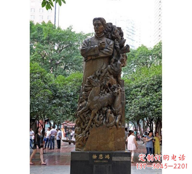 郑州徐悲鸿铜雕