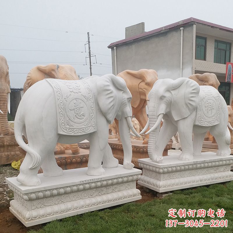 郑州学校石雕大象