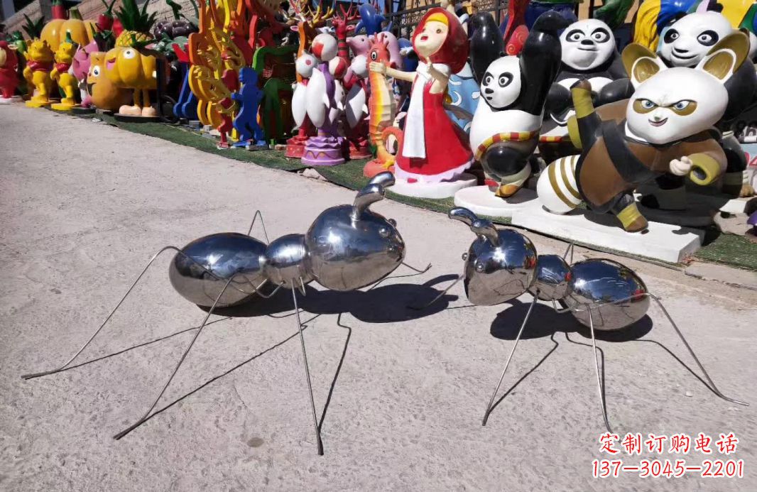 郑州园林不锈钢仿真蚂蚁雕塑