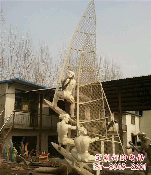 郑州园林不锈钢帆船景观雕塑