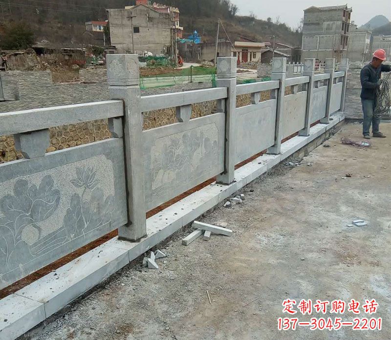郑州园林仿古石栏板景观石雕 (5)
