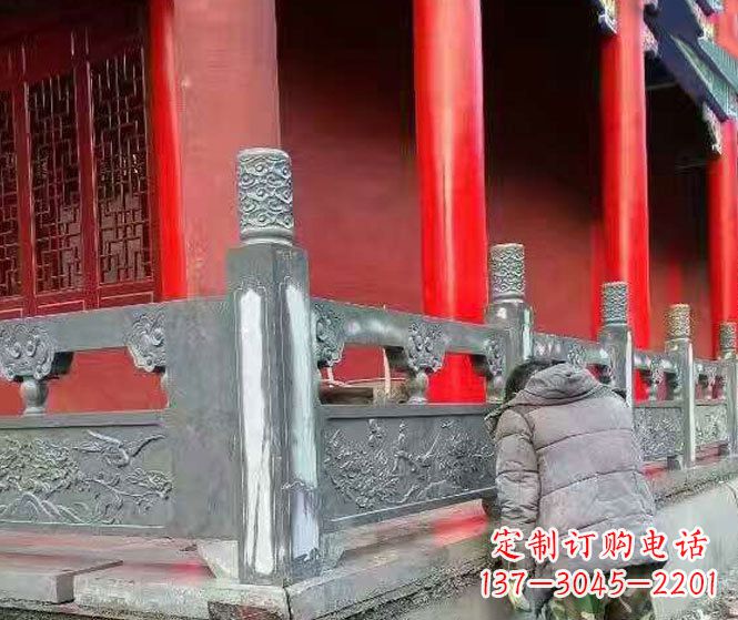 郑州园林仿古石栏板景观石雕 (9)