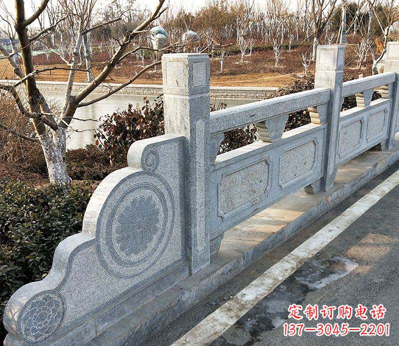 郑州园林仿古石栏板景观石雕_1