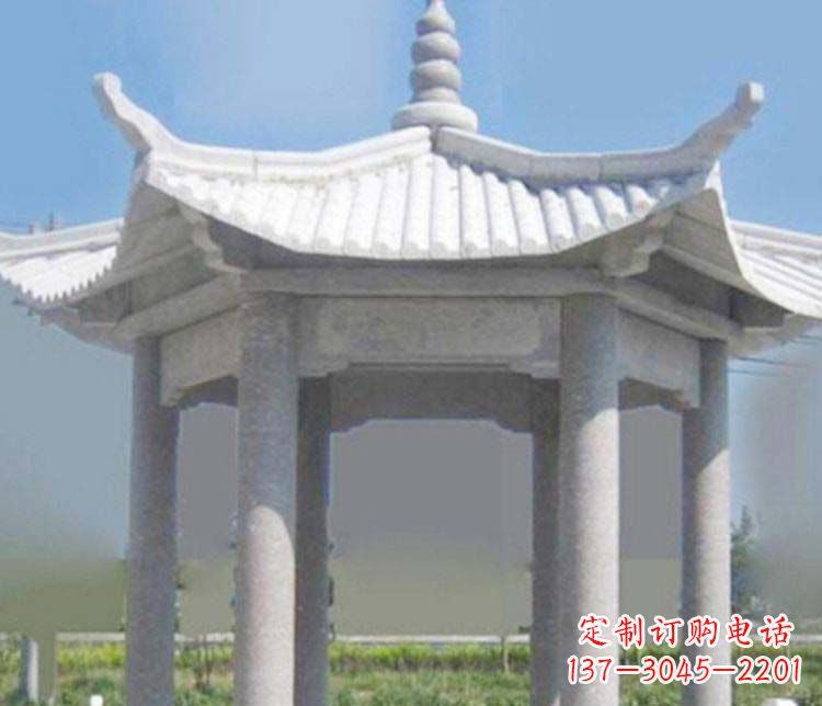 郑州园林仿古石凉亭景观石雕