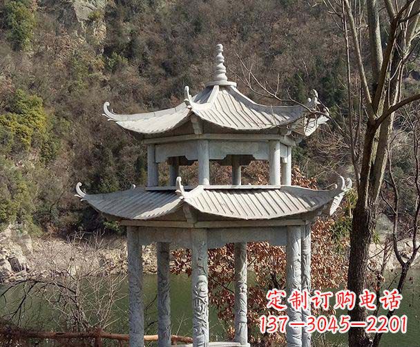 郑州园林仿古双层石雕凉亭