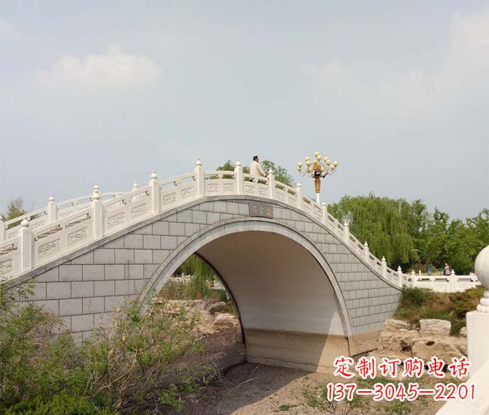 郑州园林景观大理石桥栏板石雕 (6)