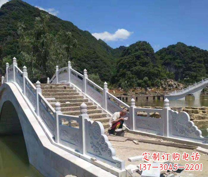 郑州园林景观大理石桥栏板石雕_1