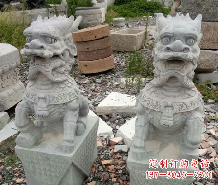 郑州园林景观仿古麒麟石雕