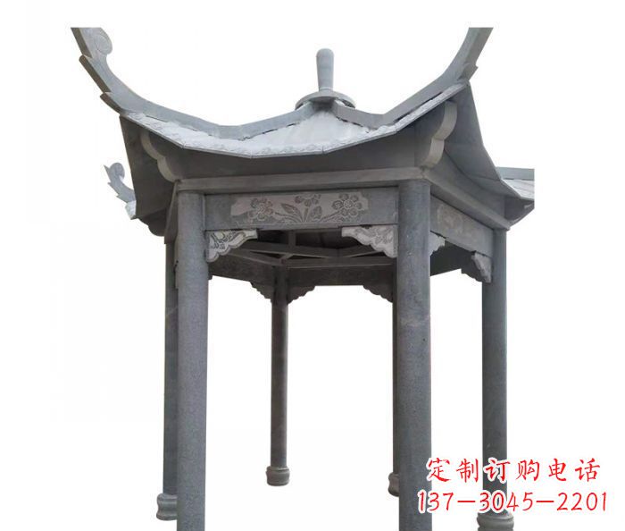 郑州园林景观仿古石雕凉亭 (3)