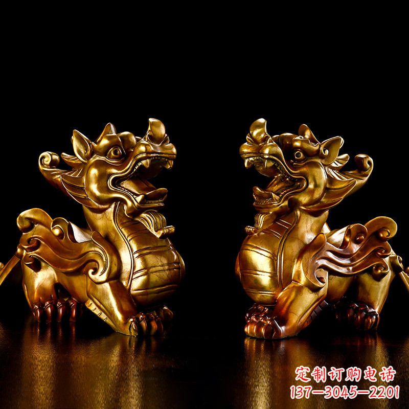 郑州招财黄铜貔貅雕塑摆件