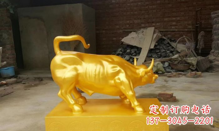 郑州招财铜牛雕塑 (2)