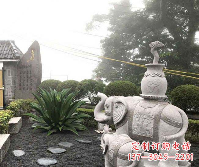 郑州招财驮宝大象石雕