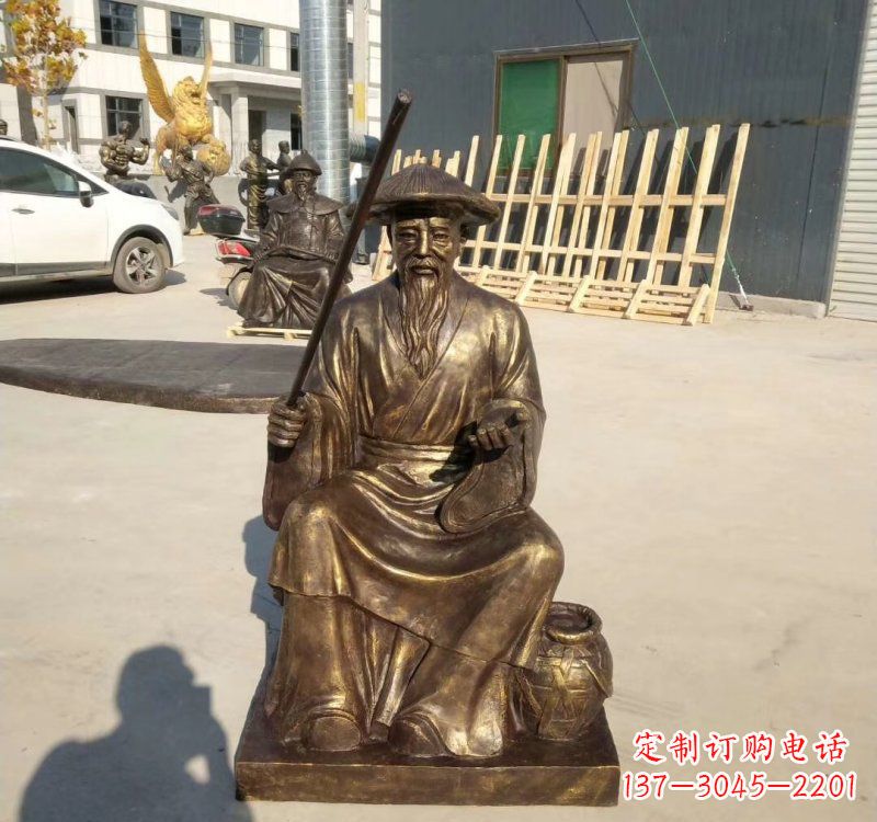 郑州铸铜姜太公钓鱼