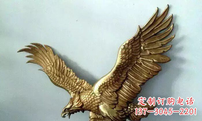 郑州铸铜老鹰企业动物铜雕 (2)