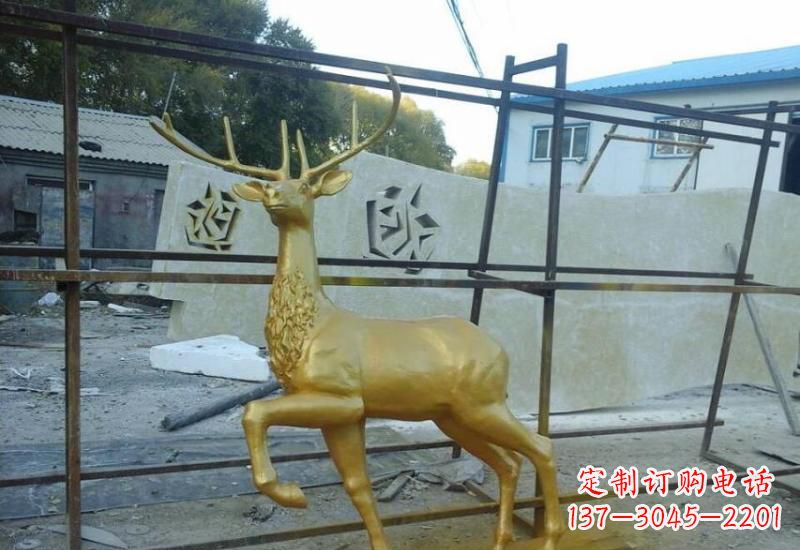 郑州铸铜梅花鹿雕塑