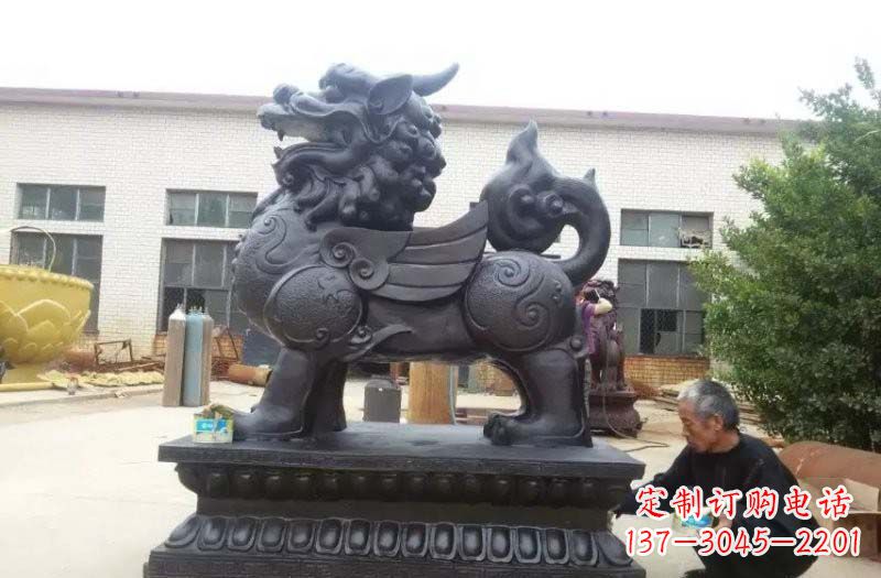 郑州铸铜门口貔貅雕塑