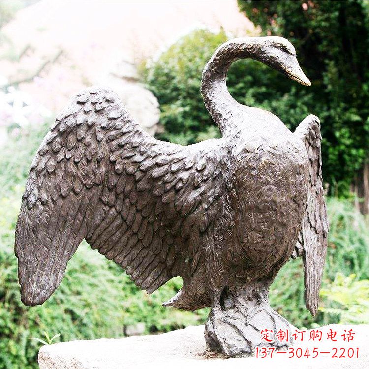 郑州铸铜天鹅雕塑