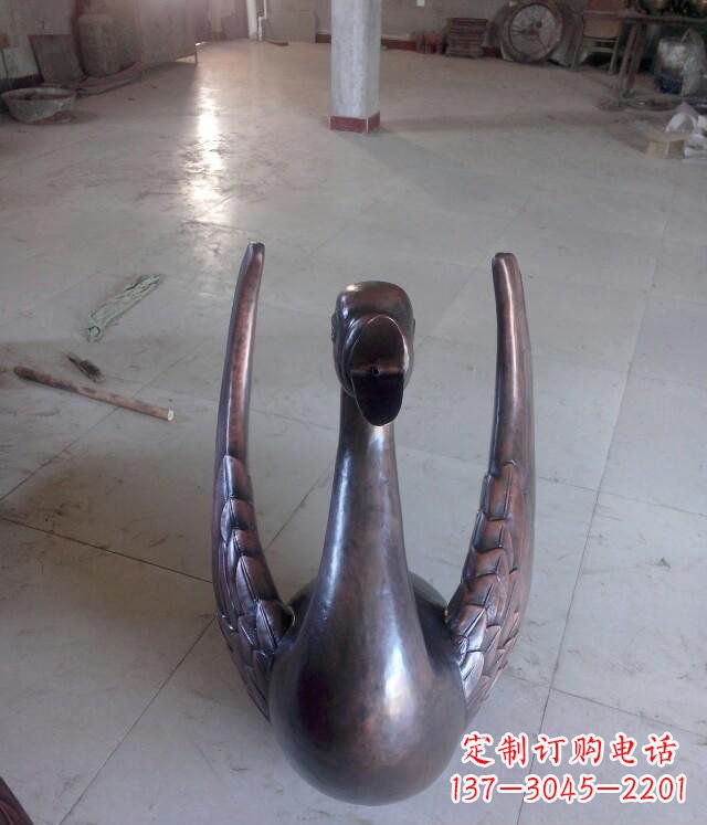 郑州铸铜天鹅公园动物铜雕