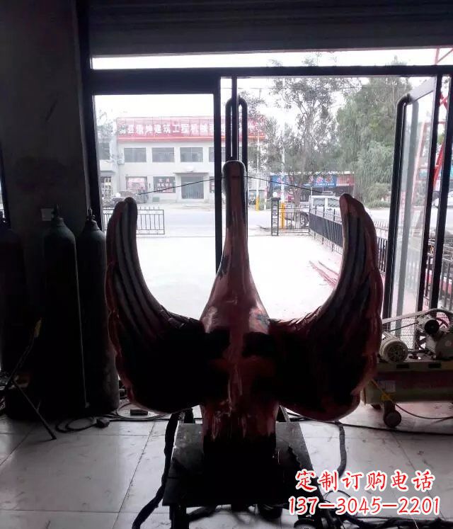 郑州铸铜天鹅公园动物铜雕 (2)