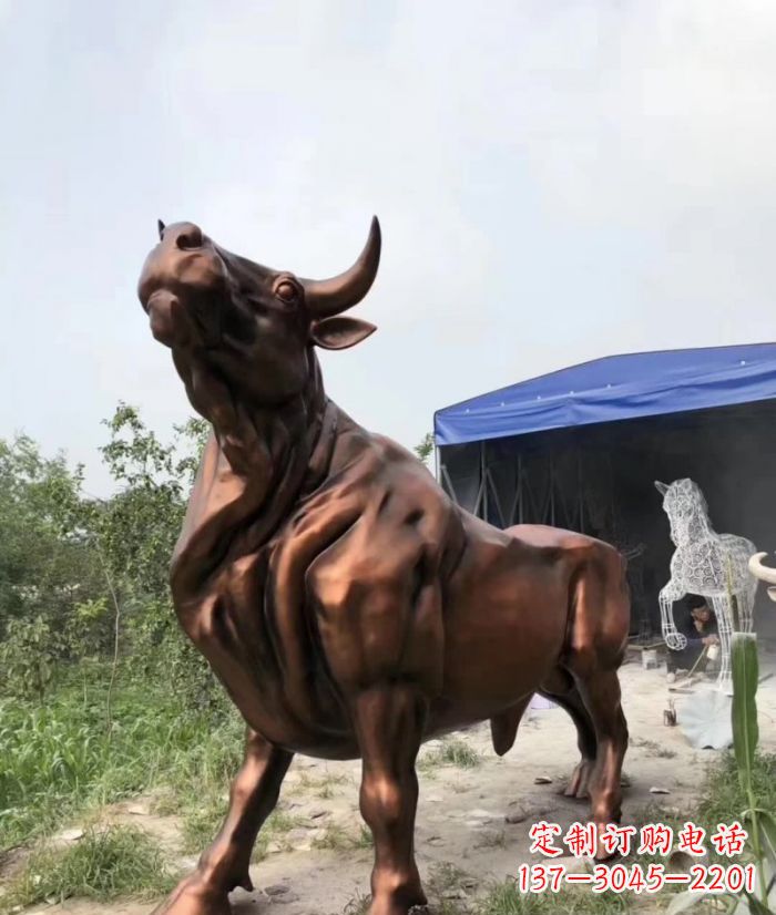 郑州紫铜牛动物雕塑