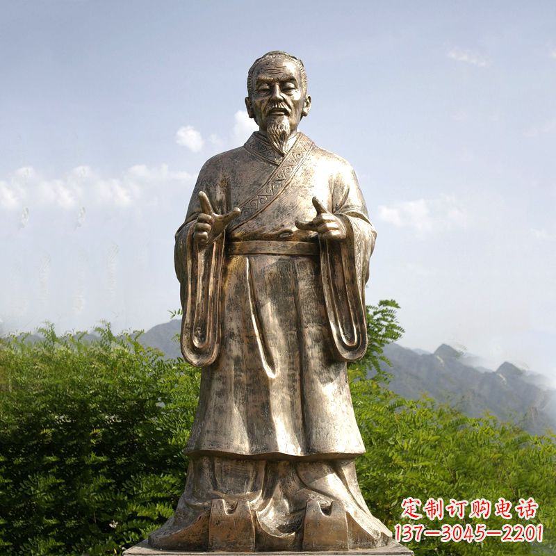 郑州祖冲之纯铜雕像