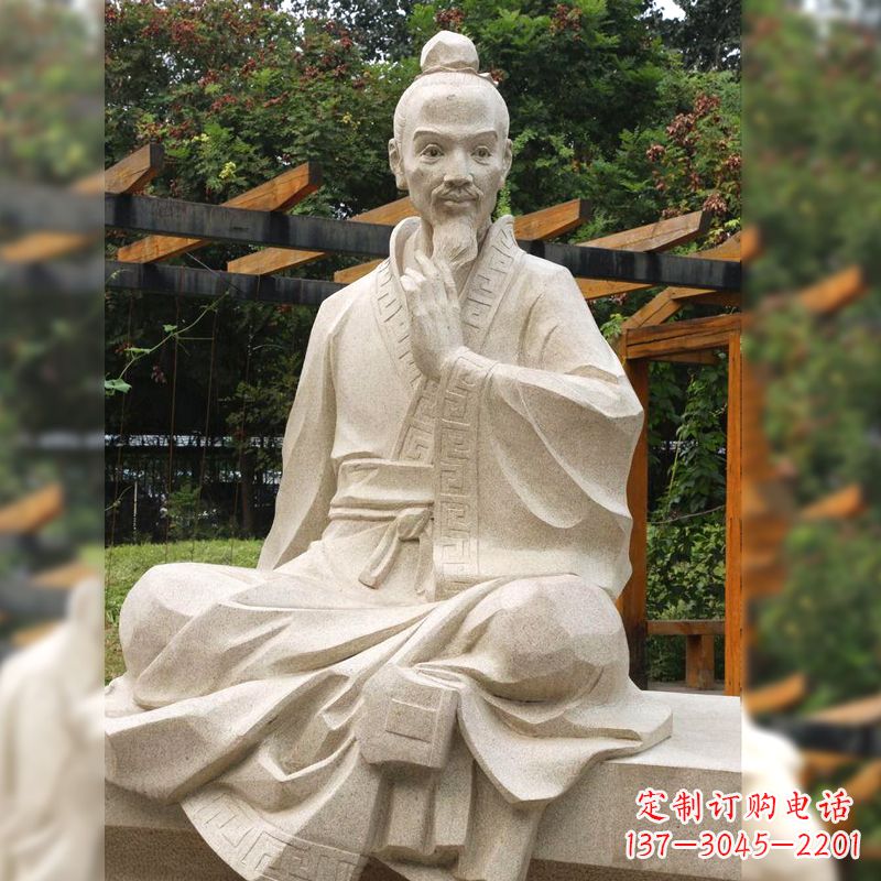 郑州祖冲之石雕塑像-园林人物历史名人雕像