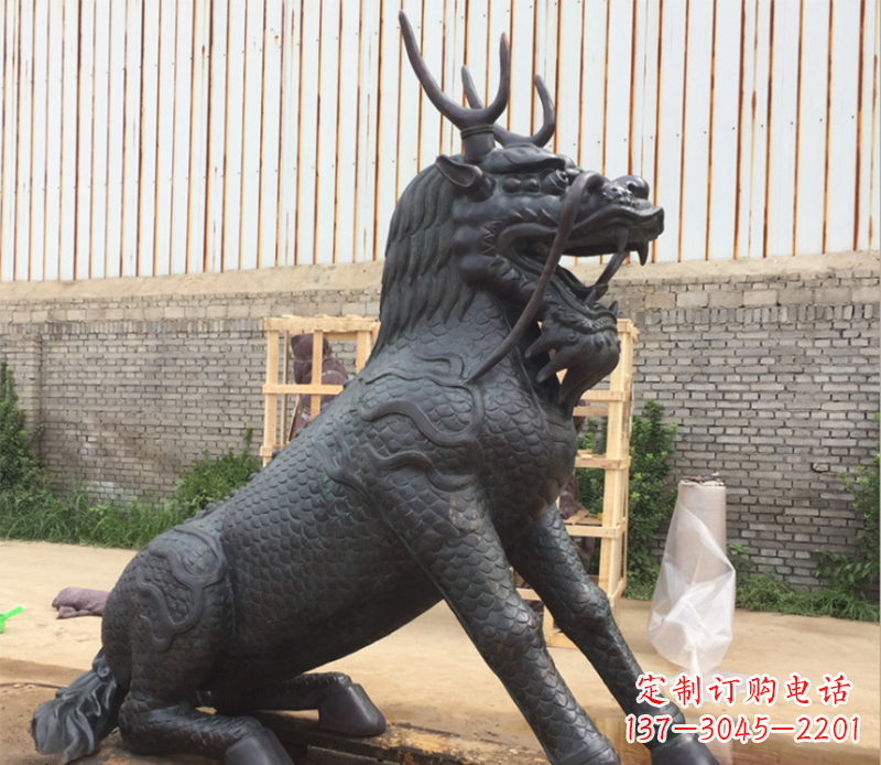 郑州瑞兽麒麟铜雕