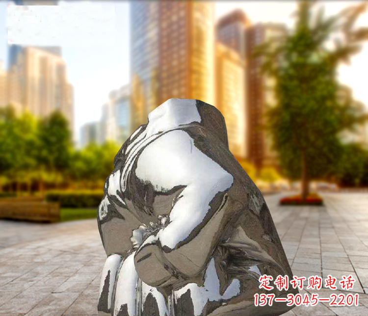 郑州小区不锈钢拳头景观雕塑