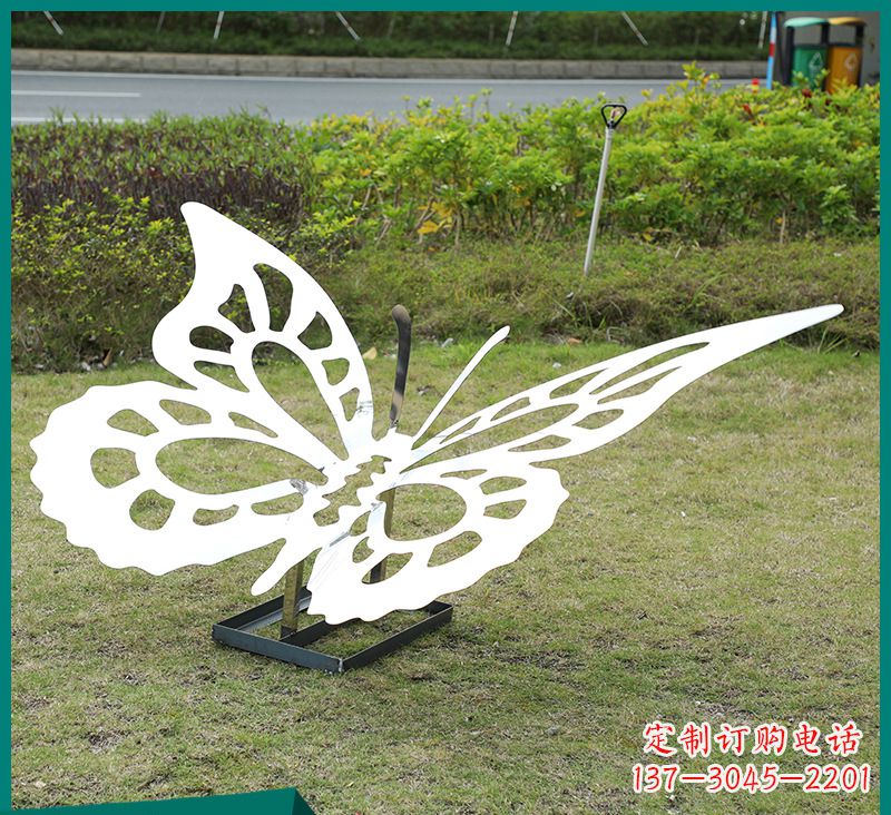 郑州蝴蝶雕塑-公园景区创意不锈钢剪影蝴蝶雕塑